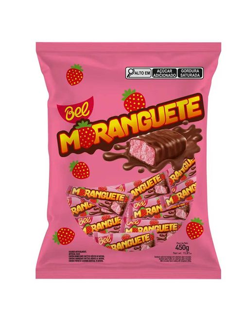 Bombom Morango Cobertura Chocolate Moranguete 450g - Bel