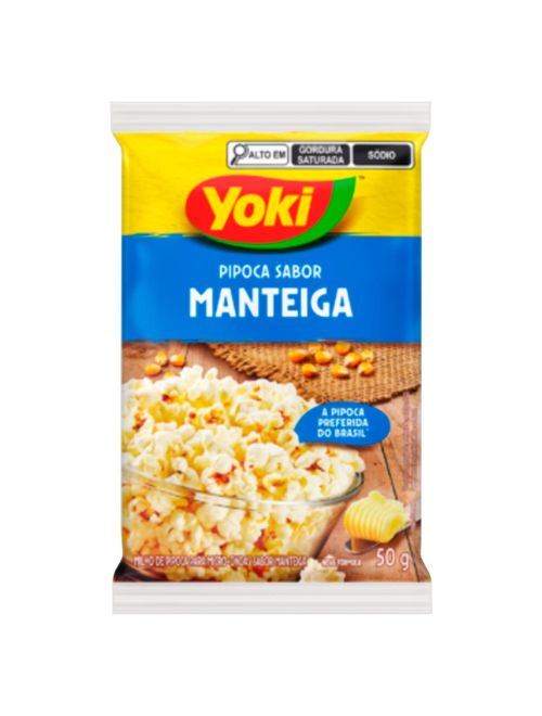 Pipoca Para Microondas Pop Corn Sabor Manteiga 50g - Yoki