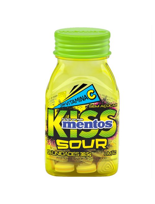 Pastilhas Mentos Kiss Sour Limão c/6 - Perfetti