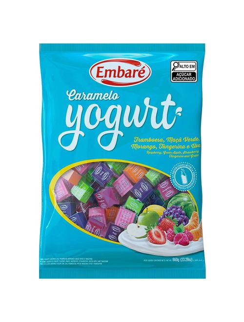 Bala de Caramelo Yogurt Frutas Sortidas 660g - Embaré