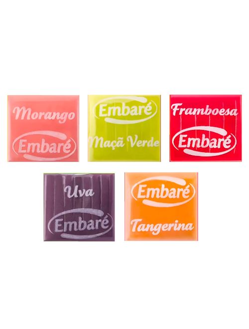 Bala de Caramelo Yogurt Frutas Sortidas 660g - Embaré
