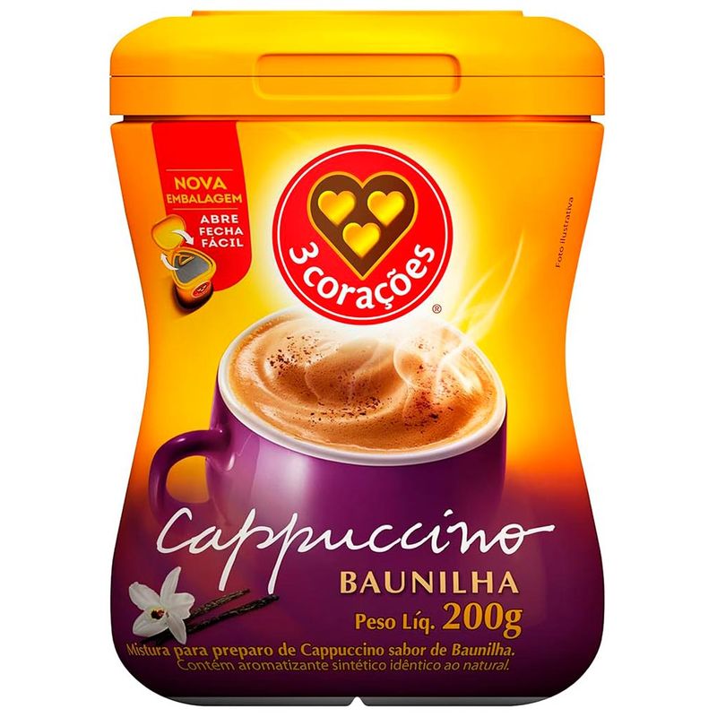 Cappuccino-Baunilha-200g---Tres-Coracoes