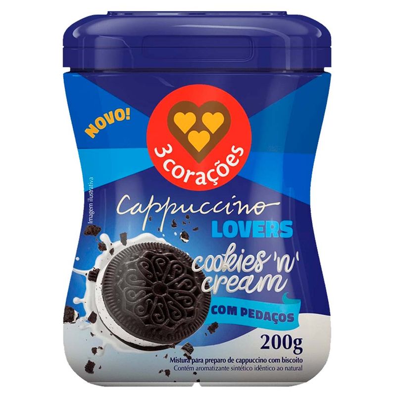 Cappuccino-Lovers-Cookies-n-Cream-200g---Tres-Coracoes