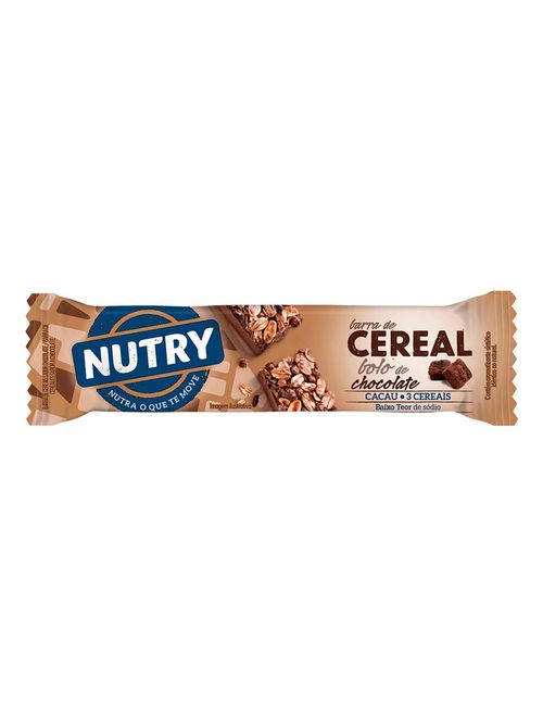 Barra de Cereais Nutry Bolo de Chocolate c/3 - Nutrimental