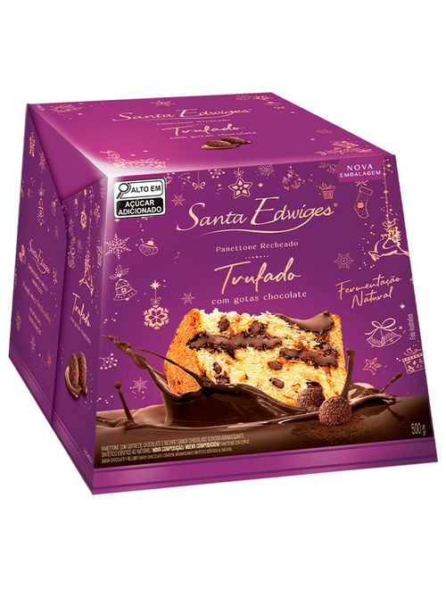 Panettone Recheado Trufado com Gotas Chocolate 500g - Santa Edwiges