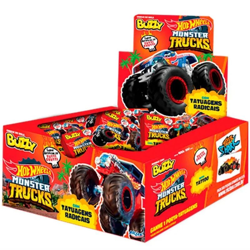 Chiclete-Buzzy-Hot-Wheels-Monster-Trucks-Tutti-Frutti-c-90---Riclan