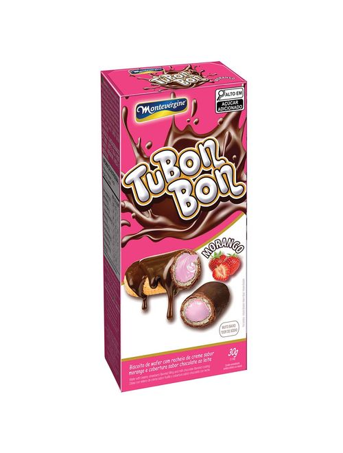 Wafer Tubon Bon Morango 30g - Montevérgine