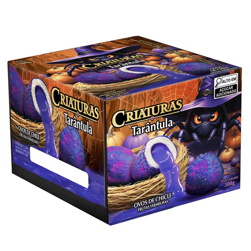 Chiclete-Criaturas-Tarantula-Halloween-Frutas-Vermelhas-300g---Sukest
