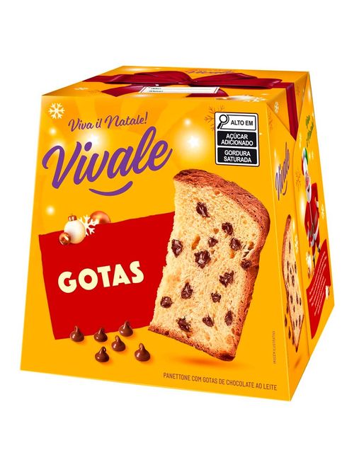 Panettone Gotas de Chocolate 350g - Vivale