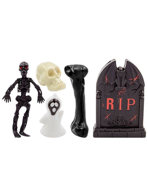 Halloween Enfeite Kit Cemitério Túmulo c/5 - Cim