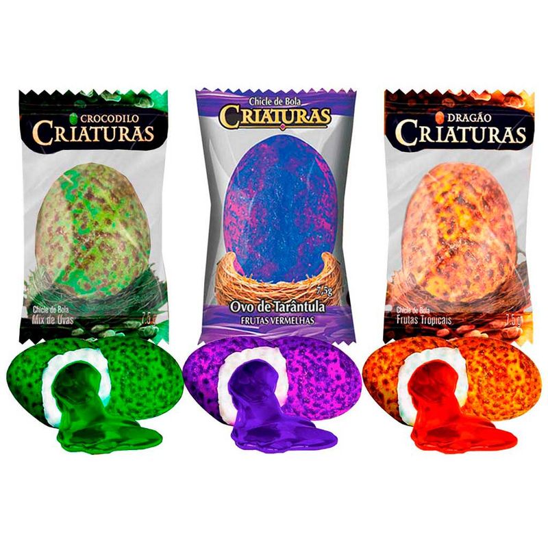 Kit-3-Chicletes-Criaturas-Crocodilo-Tarantula-e-Dragao---Sukest