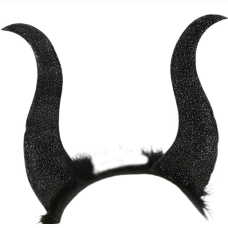 Halloween-Fantasia-Tiara-Chifres-Brilhantes-Preto---Issam