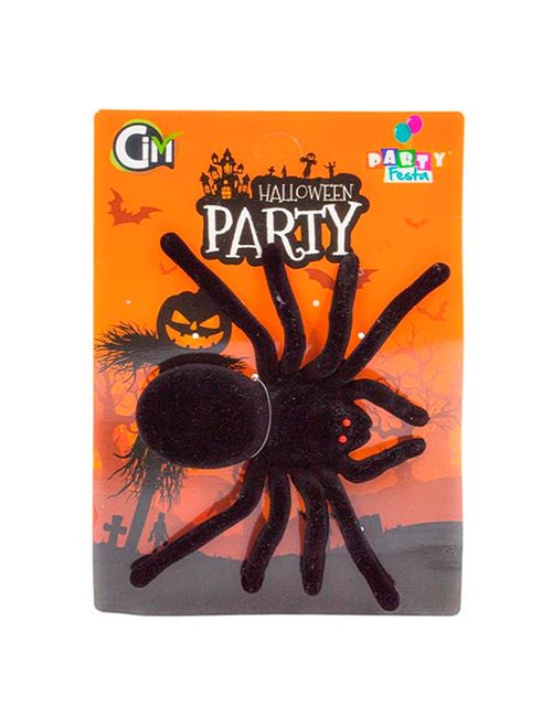 Halloween Enfeite Aranha Veludo Decorativa 20x15cm - Issam