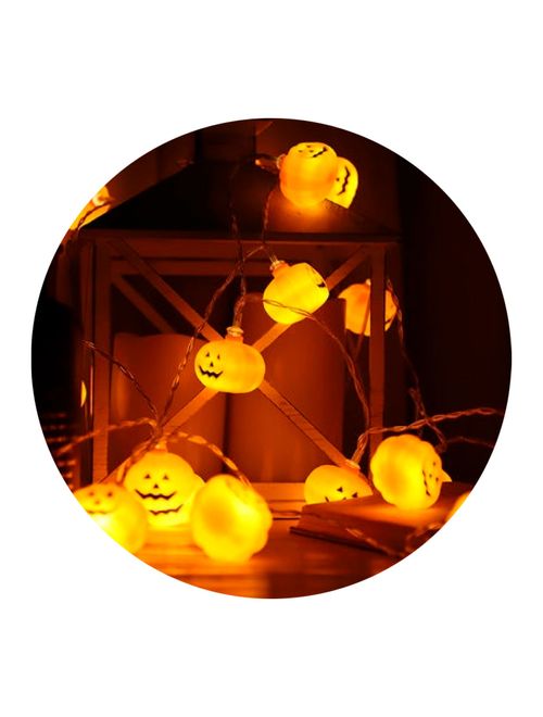 Halloween Enfeite Cordão Luzes LED Mini Abóbora 2m - Cim
