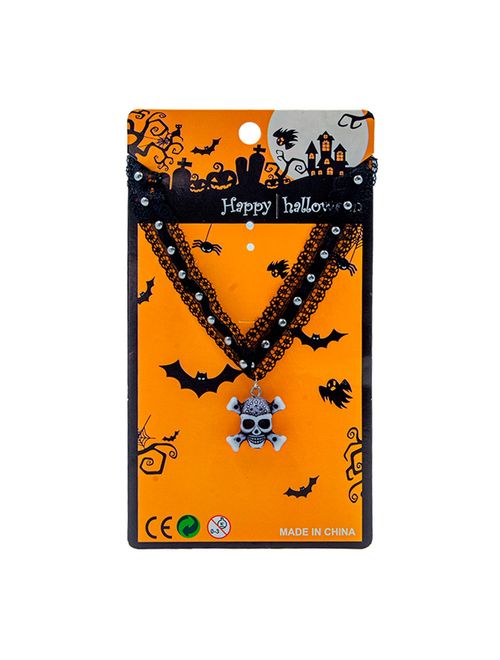 Halloween Fantasia Colar Pingente Caveira - Cim