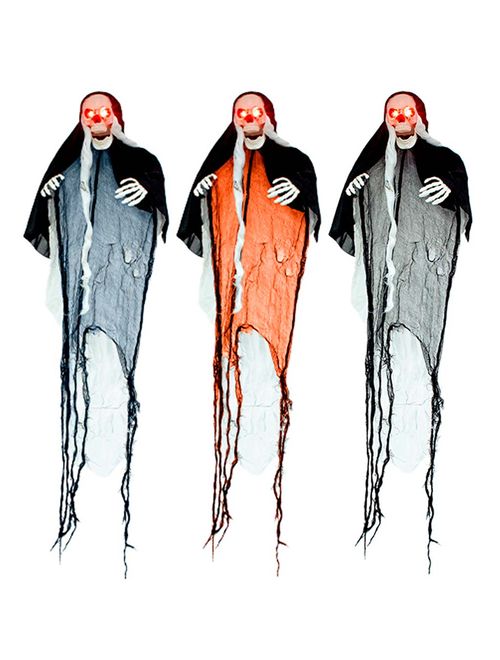 Halloween Enfeite Caveira Fantasma com Luz e Som 60x50cm Sortido Un - Cim