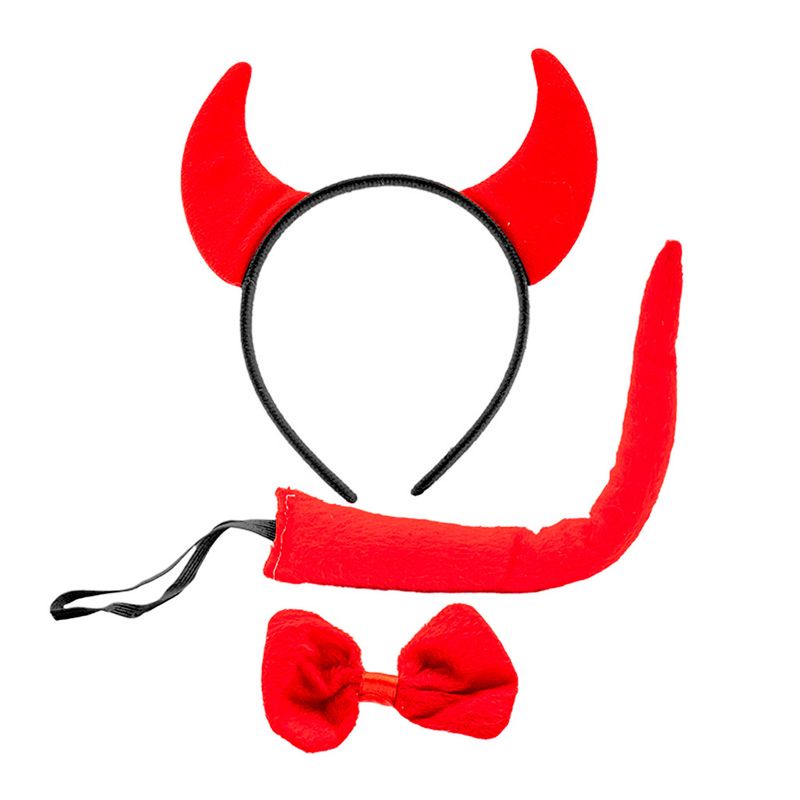 Halloween-Fantasia-Diabinho-Tiara-Cauda-e-Gravata---Cim