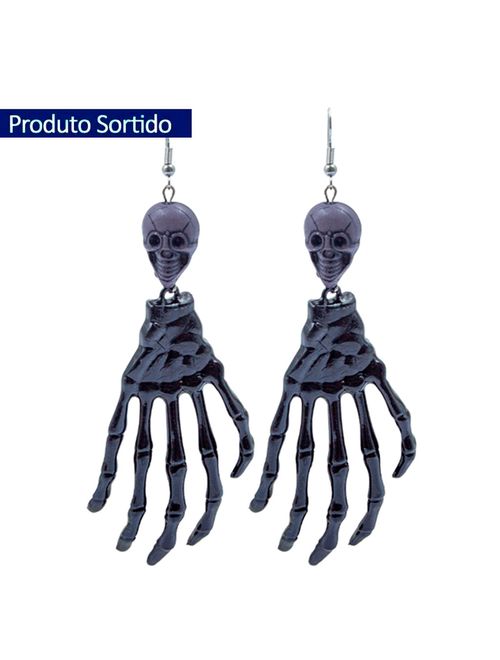 Halloween Fantasia Brinco Mão Esqueleto Sortido - Cim