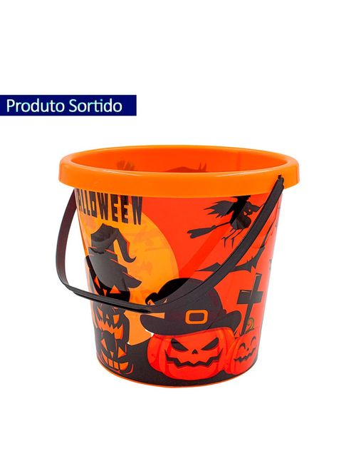 Halloween Balde com Alça Doces ou Travessuras Sortido Un - Cim