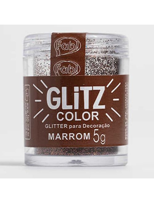 Glitter para Decoração Glitz Color Marrom 5g - Fab!