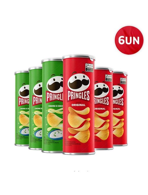 Kit Batata Creme Cebola e Original 6 Unidades - Pringles