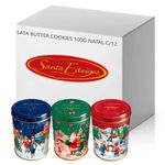 Kit-12-Latas-Colecionaveis-Mini-Butter-Cookies-Natal-100g---Santa-Edwiges