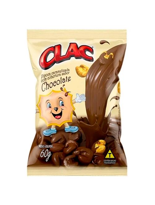 Pipoca Caramelizada Cobertura Chocolate 60g - Clac