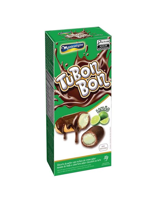 Wafer Tubon Bon Limão 30g c/24 - Montevérgine