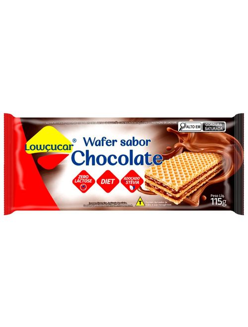 Biscoito Wafer Recheado Diet Chocolate 115g - Lowçúcar