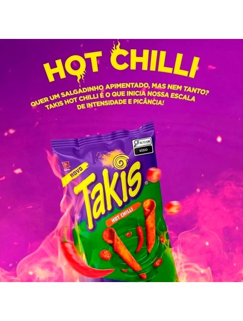 Salgadinho Takis Hot Chilli Picante 90g - Bimbo