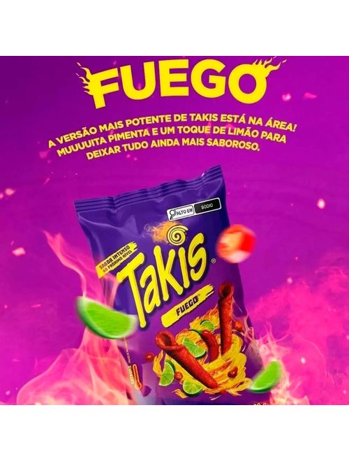 Salgadinho Takis Fuego Pimenta 90g - Bimbo