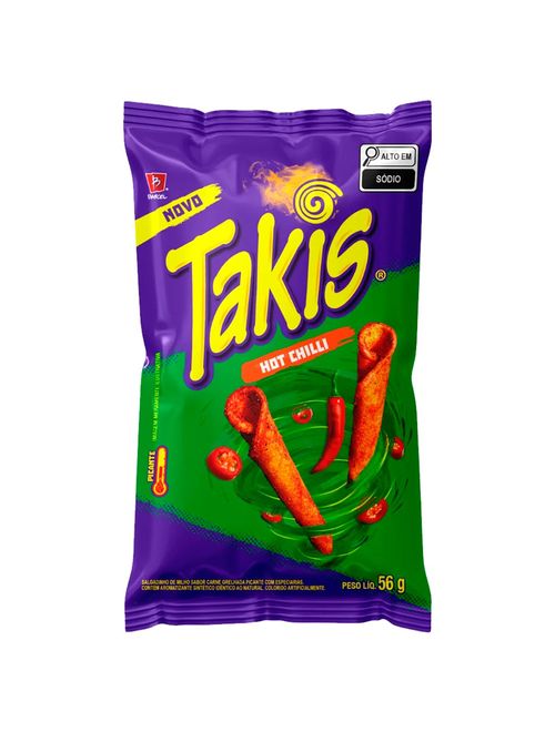 Salgadinho Takis Hot Chilli Picante 56g - Bimbo