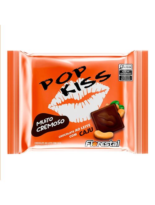 Mini Tablete de Chocolate Pop Kiss Castanha de Caju 20g - Florestal