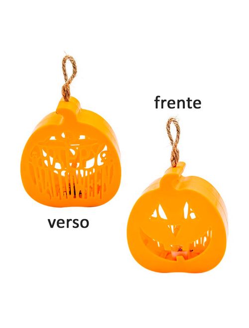 Halloween Enfeite Luminária LED Abobora 9cm - Cim