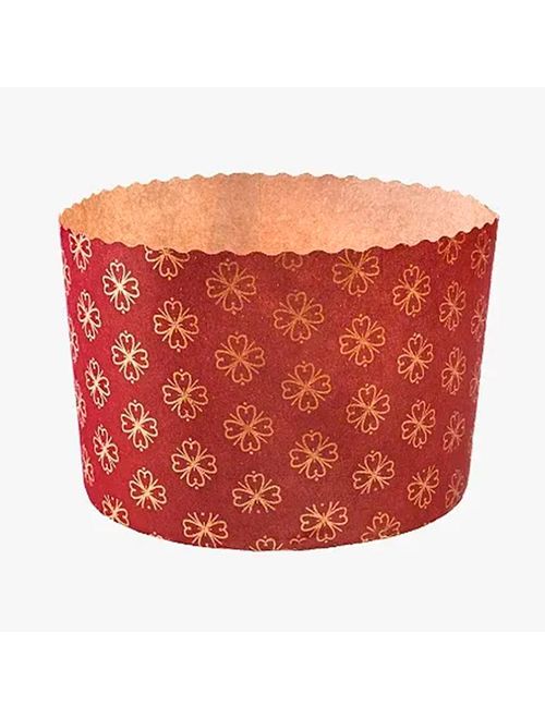 Forma para Panetone Vermelho 500g c/10 - Ultrafest