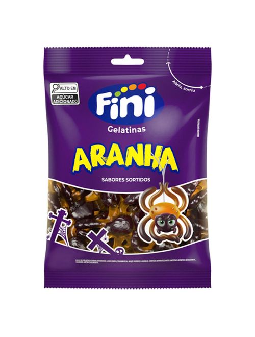 Bala de Gelatina Aranha Pêssego e Amora 250g - Fini