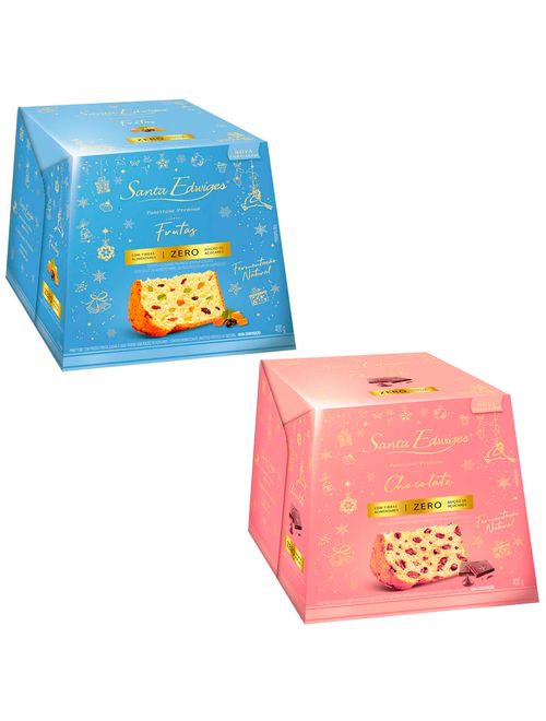 Kit com 1 Panettone Zero Frutas + 1 Zero Gotas 400g - Santa Edwiges