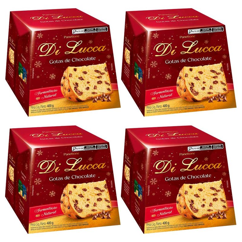 Kit-com-4-Panetone-Gotas-de-Chocolate-400g---Di-Lucca