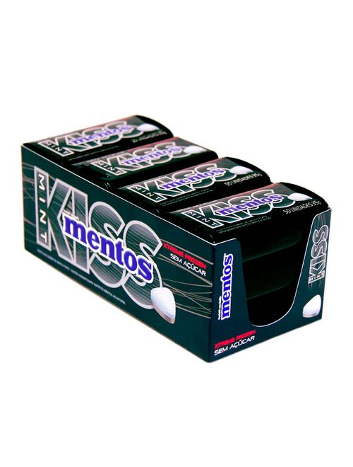 Pastilha Mentos Kiss Menta Forte c/12 - Perfetti