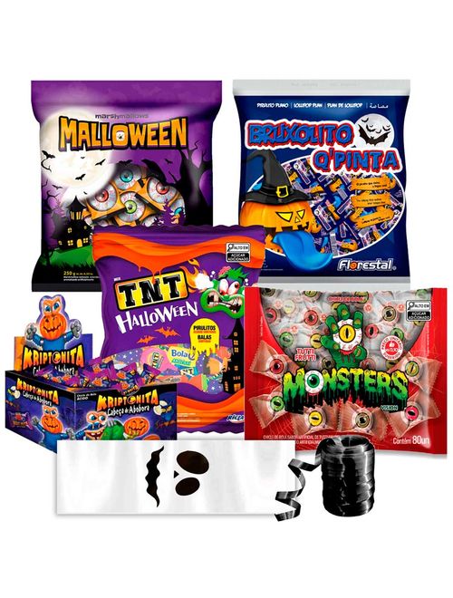 Kit Halloween Lembrancinha 25 Crianças - 5  Doces