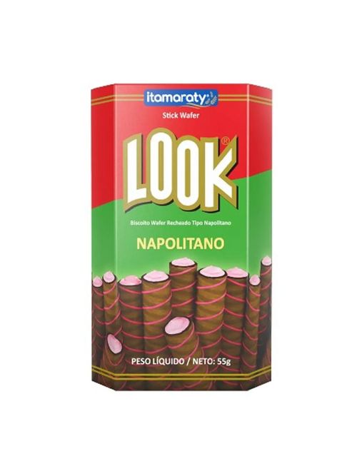 Tubinho de Wafer Look Napolitano 55g - Itamaraty