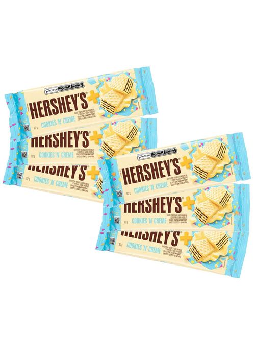 Kit c/6 Chocolate Hersheys Mais Branco Cookies n Creme 102g - Hersheys