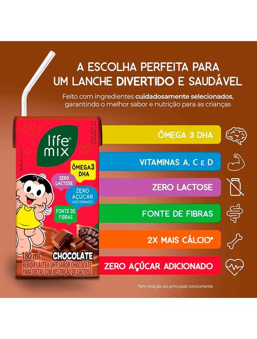 Achocolatado Pronto Turma da Mônica 180ml c/27 - Life Mix