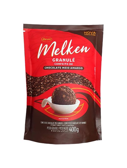 Granulado Melken Granulé Meio Amargo 400g - Harald
