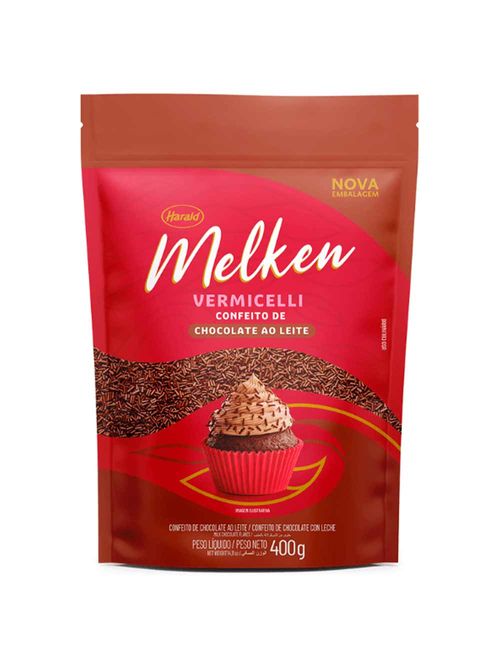 Confeito de Chocolate Ao Leite Melken Vermicelli 400g - Harald