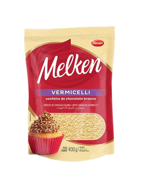 Granulado Vermicelli Chocolate Branco 400g - Harald