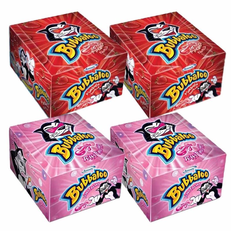 Kit-com-4-caixas-c-60-Chiclete-Bubbaloo---2-Fruta--2-Morango