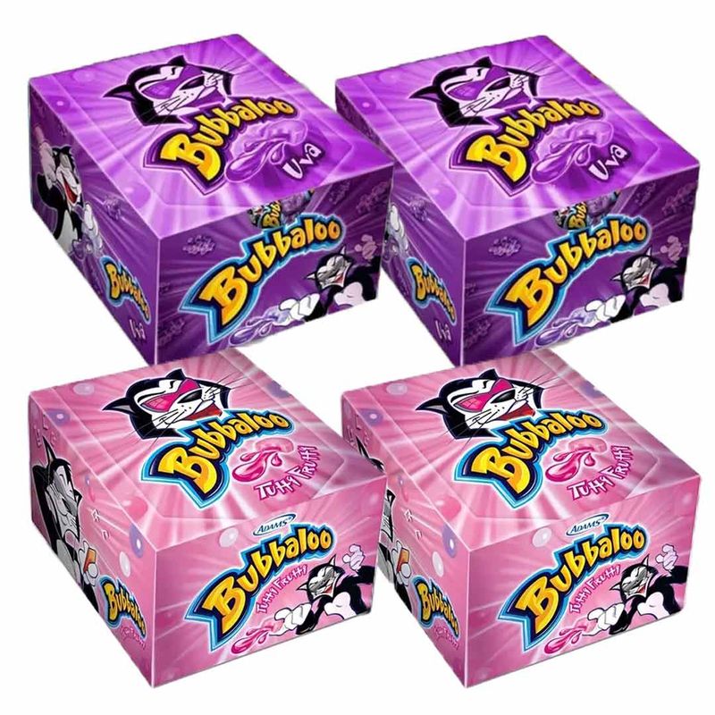 Kit-com-4-caixas-c-60-Chiclete-Bubbaloo---2-Fruta--2-Uva