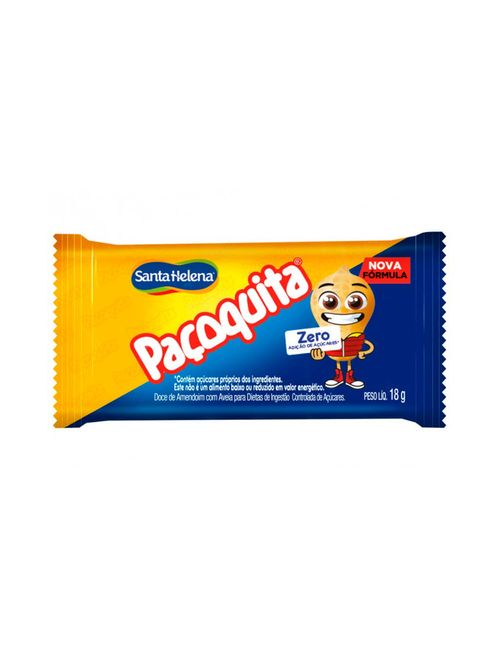 Paçoca Diet Quadrada Paçoquita c/24 - Santa Helena
