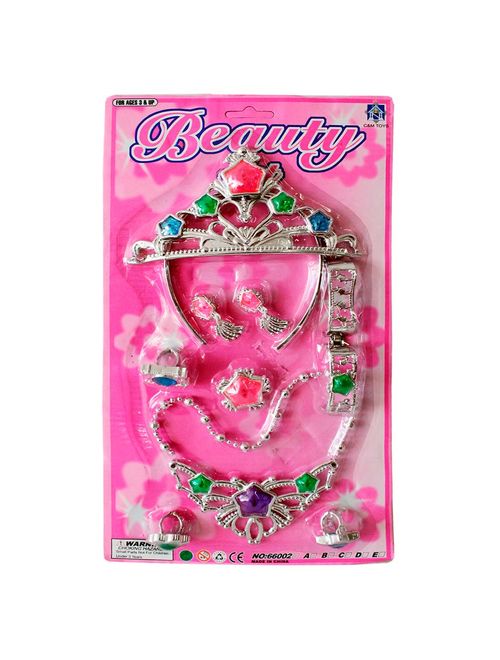 Brinquedo Kit Beleza Princesa Coroa e Acessórios - Shock Import